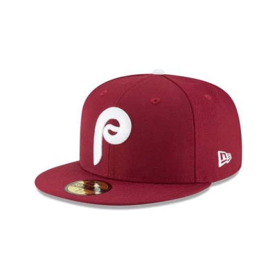 Philadelphia Phillies Gorra | New Era MLB 1970 Cooperstown Wool 59fifty Fitted Cap Mexico - Rojos